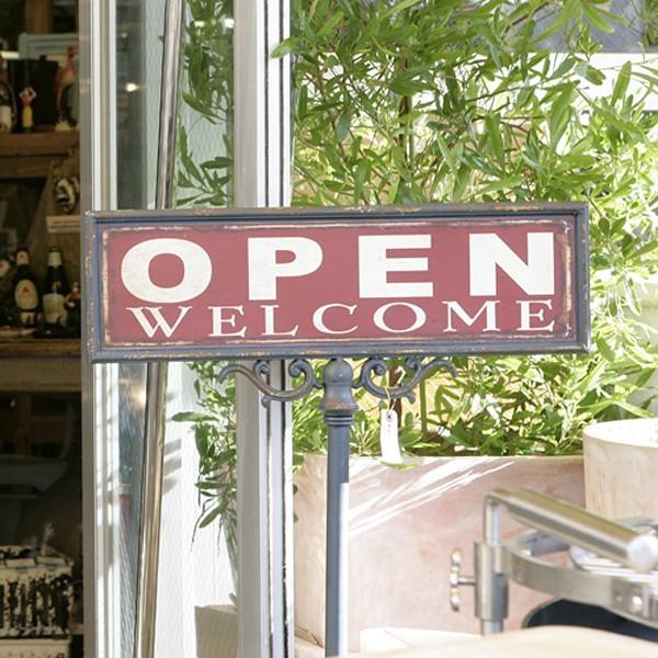 看板 オープン OPEN 開店 クローズ CLOSE 閉店 スタンド おしゃれ アンティーク レトロ カフェ 雑貨屋 レストラン 入り口