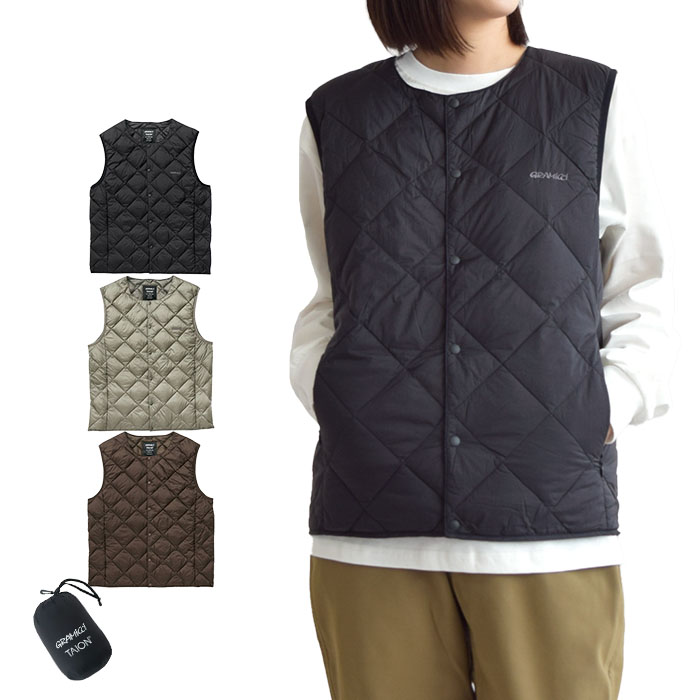 タイオン インナーダウンベスト メンズ レディース ユニセックス 春 秋 冬 黒 ブラック グレー 茶色 ブラウン 撥水 はっ水 S M L XL G4FU-J100-TG 8,470円