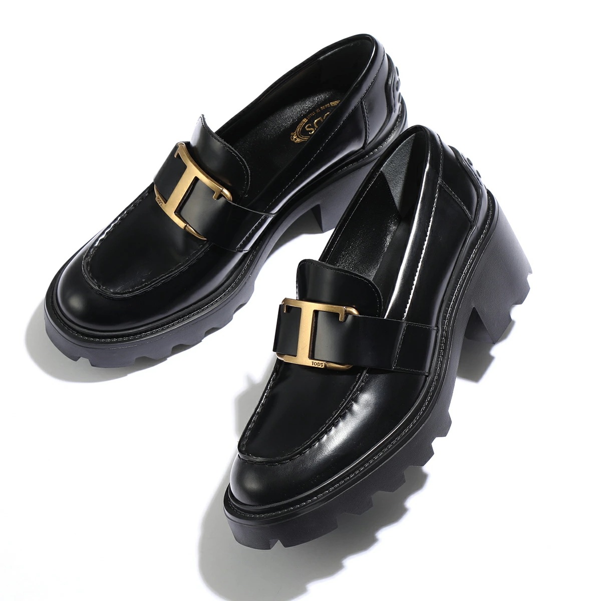 TODS トッズ ローファー XXW08D0EU50SHA レディース レザー T TIMELESS Tタイムレス ヒールローファー シューズ 靴 B999/NERO 64,738円