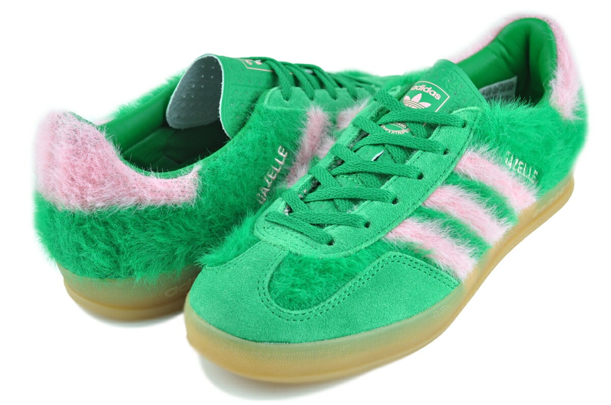 ガゼル インドア ウィメンズ グリーン グロウピンク ガム3 jp8342