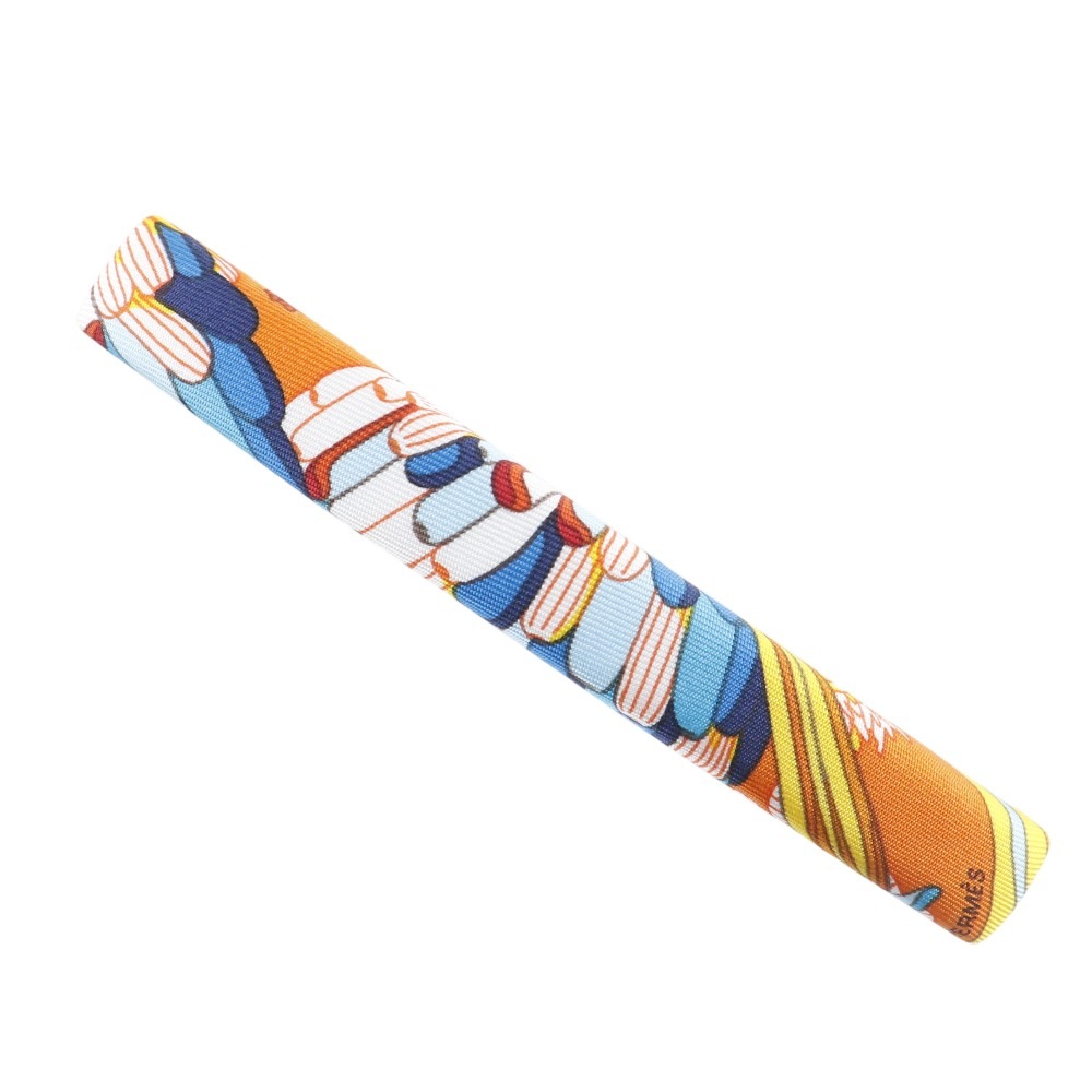 バレッタ シルク オレンジ マルチカラー レディース 中古品 Aランク