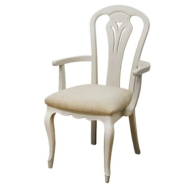 アームチェア 椅子 木製 クラシック調 フルール 座面高45cm 開梱設置