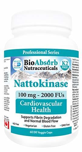ナットウキナーゼサプリ遺伝子組み換えでない納豆エキス酵素100mg2000FU60 ベジ キャップ (60 日間サプリメント)