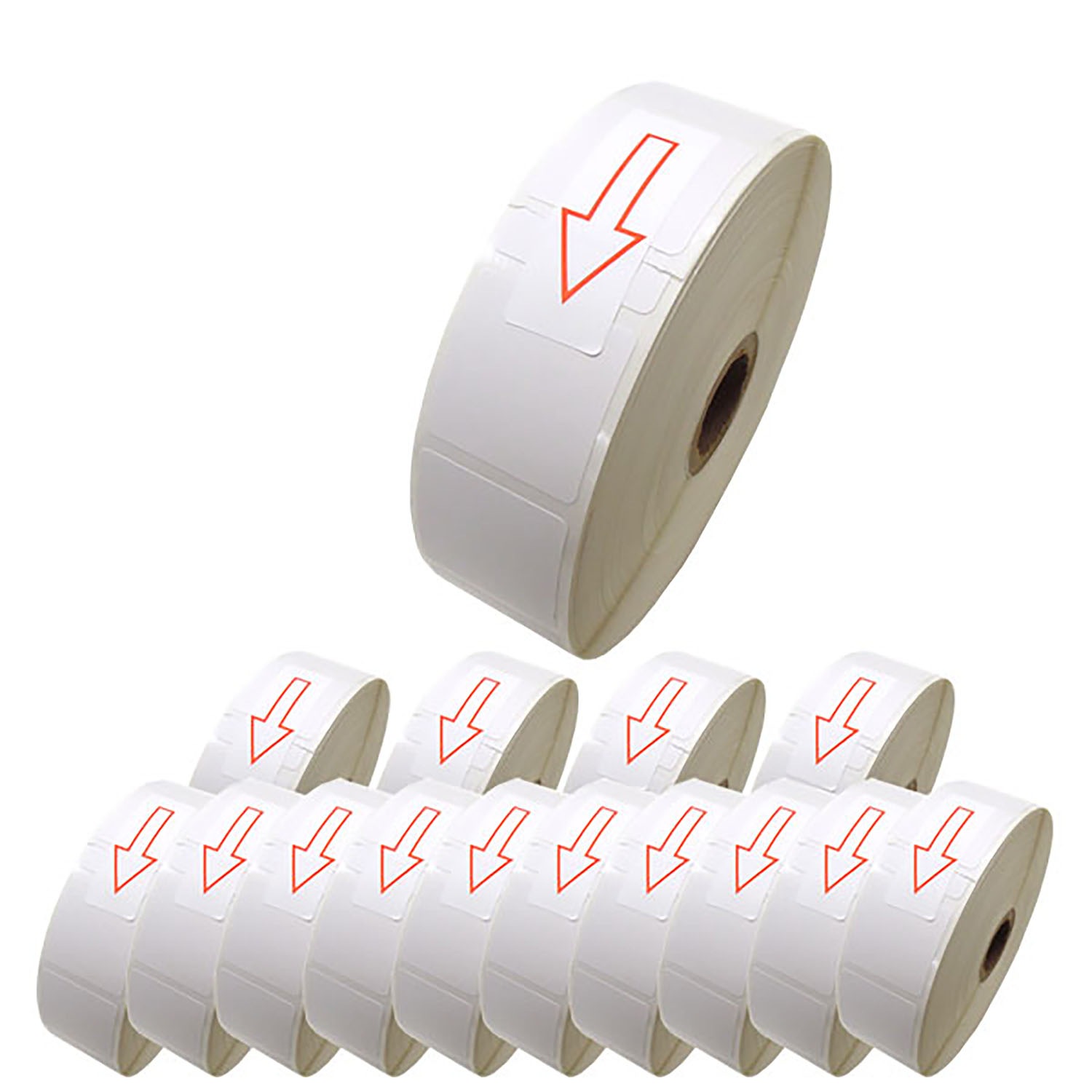 ブラザー用 RDロール プレカット紙ラベル (感熱紙) RD-U09J1 互換品 30mm×30mm 蛍光増白剤不使用 2167枚入り 15個セット