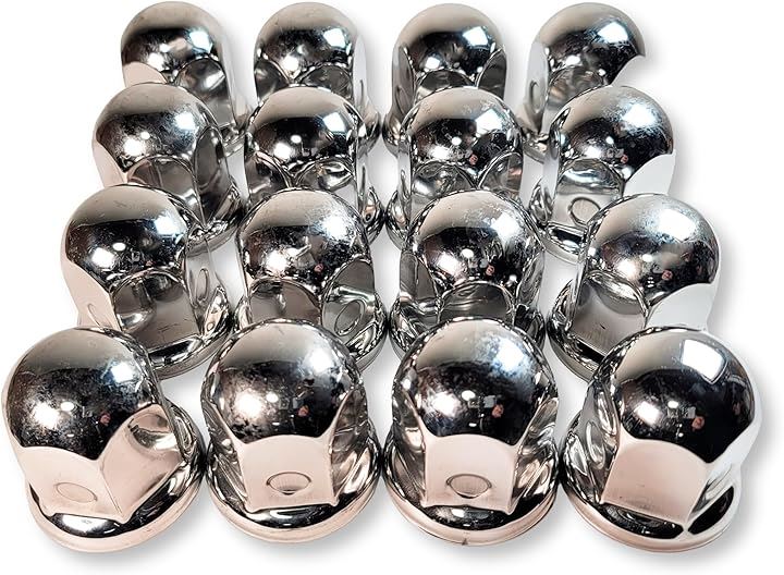 ナットキャップ ステンレス製 JIS41mm 高さ55mm カバー 鏡面仕上げ 6/8穴用 大型 トラック ダンプ デコトラ カスタム ドレスアップ 汎用品(16個セット(+予備))