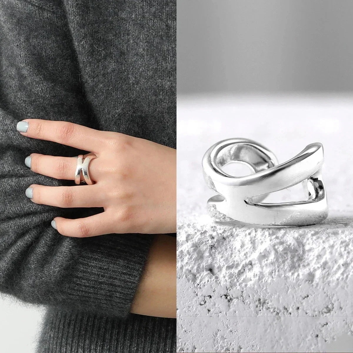 NINA&JULES ニナ・エ・ジュール リング CROSSED PLUMP RING R23-17 レディース クロス 指輪 silver925 アクセサリー】 【mega】