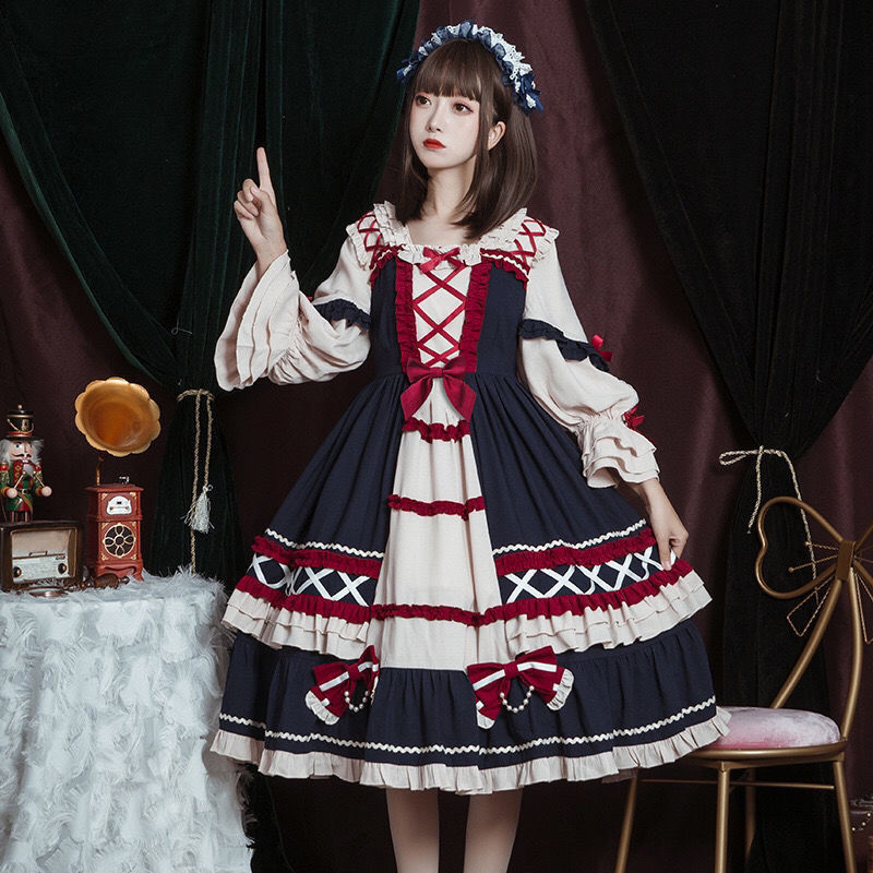 ファション ゴシック キャミワンピース フロック JSK ラブリーロリータ クリスマス衣装cosplay二次元cos 貴族風 公主メイド服洋装 レ ソフトガール