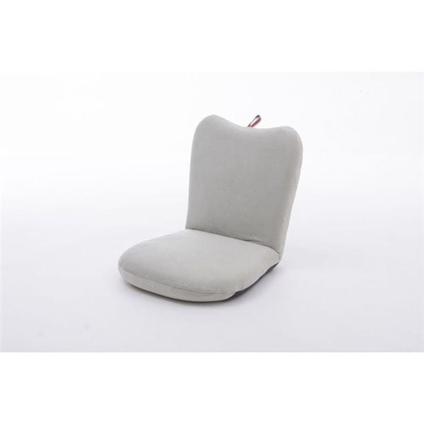 アップル 座椅子/パーソナルチェア (1人掛け グレー) 幅41cm リクライニング スチールパイプ 日本製 (リビング)