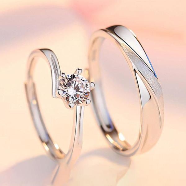 指輪 レディース一粒045ct ライン カーブリングシンプルリング メンズ フリーサイズ ペアリング 結婚指輪 婚約 女性 人気 母の日ギフト