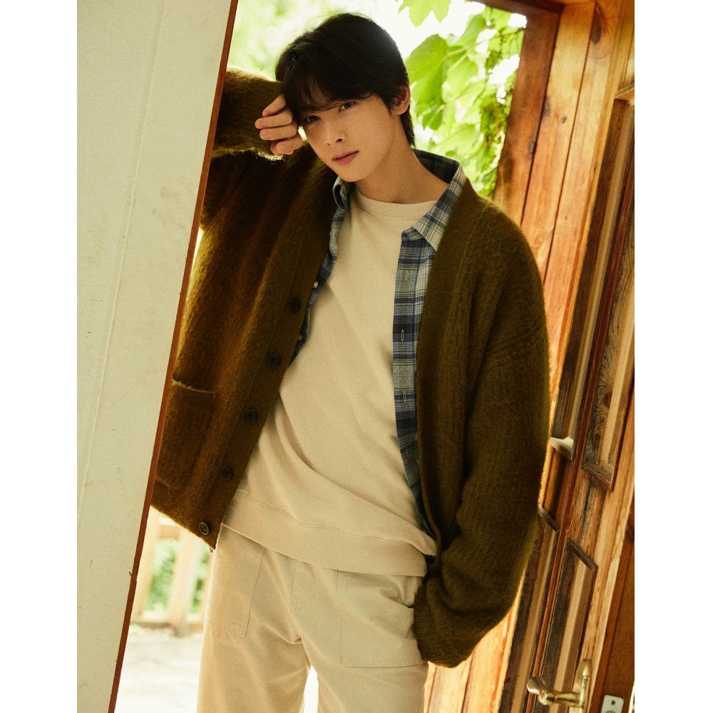 GIORDANO 053915 3GGステッチVネックカーディガン_2color