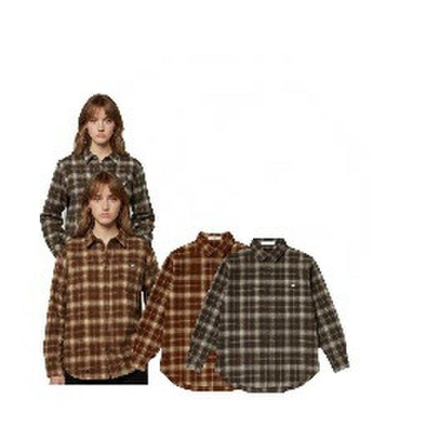 女性チェックオーバーフィットシャツ 10540-120-825-25AB-SH