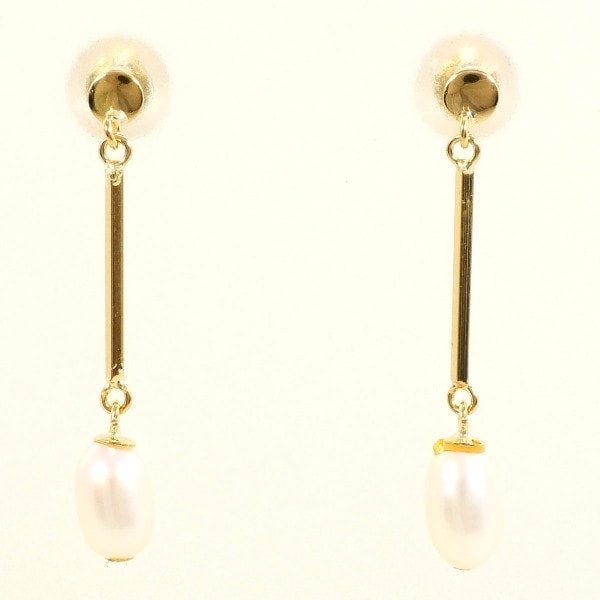 K18 18金 YG イエローゴールド ピアス パール (真珠) ジュエリー 中古