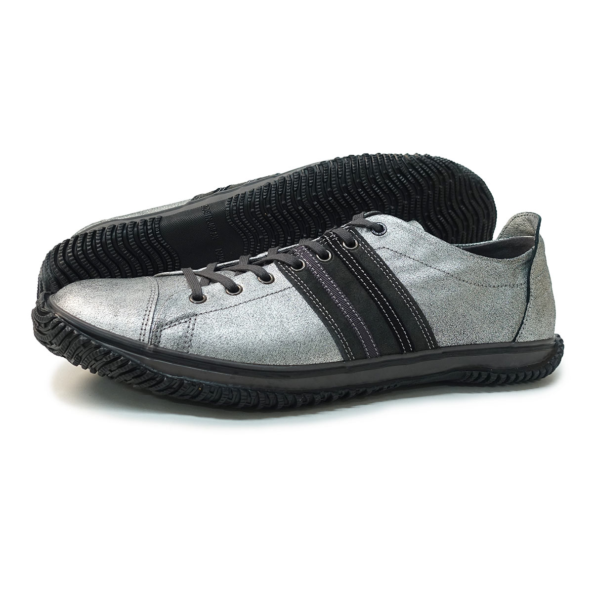 スニーカー SPM-198V ガンメタル メンズ レディース 革 カンガルーレザー クラッキングレザー