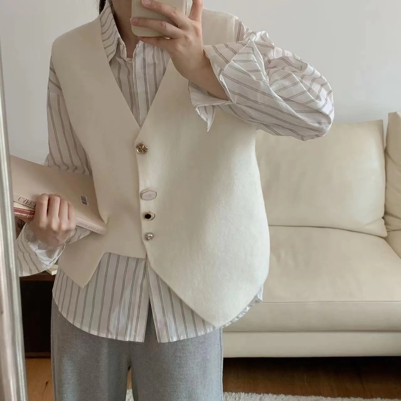 7color レディース トップス ジレ ベスト ジレベスト ニットベスト イレギュラーヘム