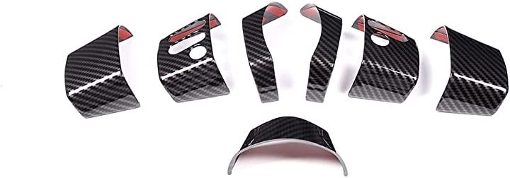 新型 トヨタ FJ クルーザー 専用 2007～2021に適用 ステアリングパネル カバー カーボンファイバー ステアリングホイール フレーム ステッカー 7点セット 4,714円