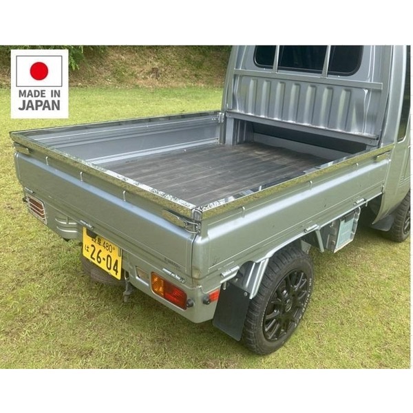 鏡面ステンレス製 ハイゼットトラック ジャンボ用 荷台あおり アオリ コの字型カバー