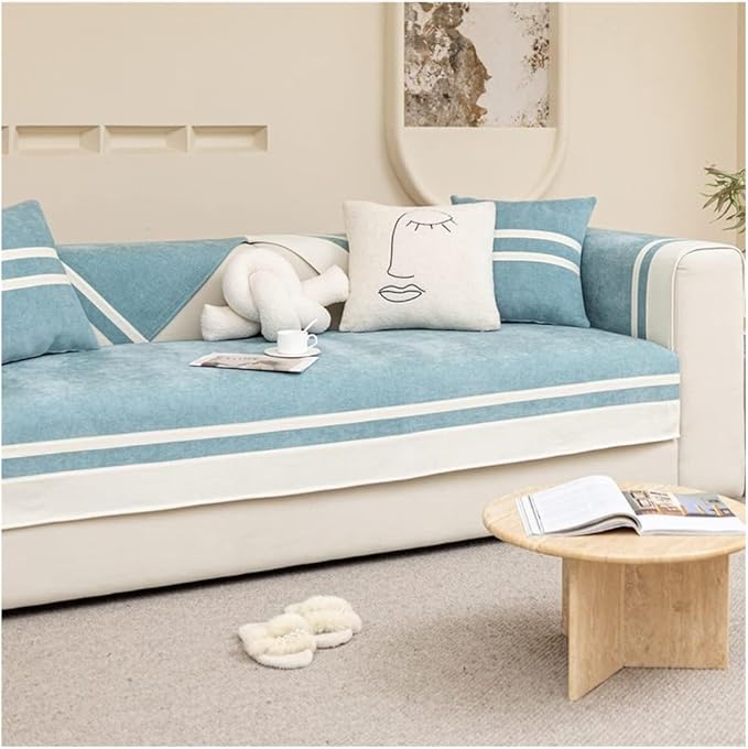 ソファーカバー オシャレ シンプル 厚手 3人掛け 肘なし 肘付き 北欧 マルチカバー 1人/2人掛け 座面 背もたれカバー ペット対策 汚れ防止 洗濯可 四季通用(Color:A03,Size:11