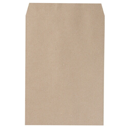高春堂 封筒 角2 未晒クラフト テープ付 茶 500枚入 798-80