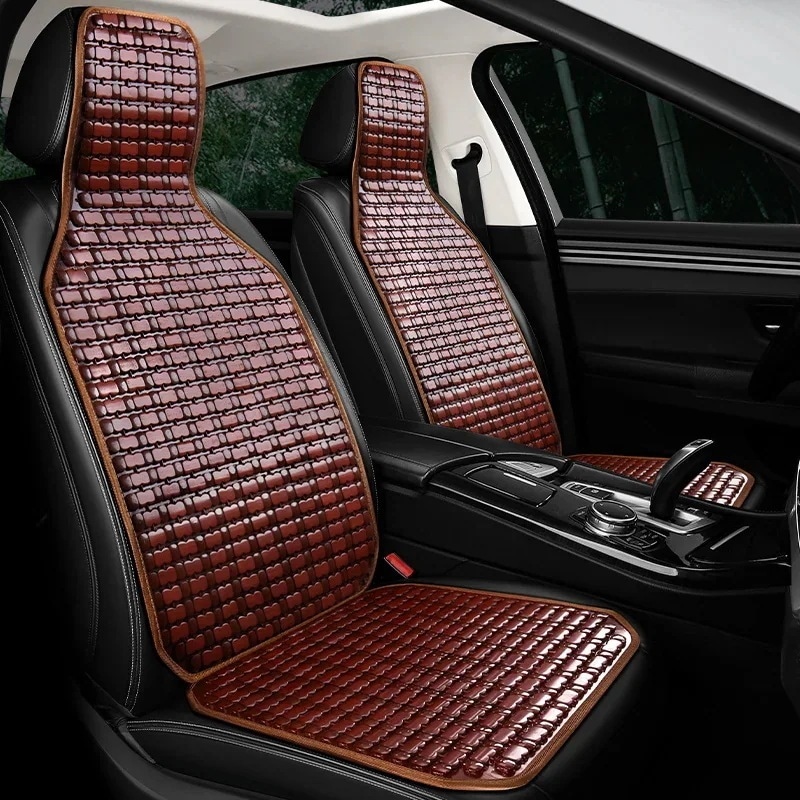 竹シート 快適で通気性のある車のクッションセット 分割 4シーズン 24