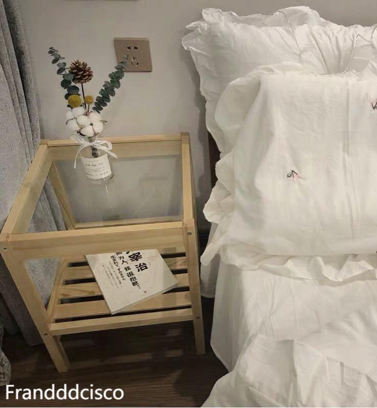 [送料無料]人気商品 INS韓国INS話題作 サイドテーブル 韓国 インテリア 木製 レースのテーブルク一枚おま