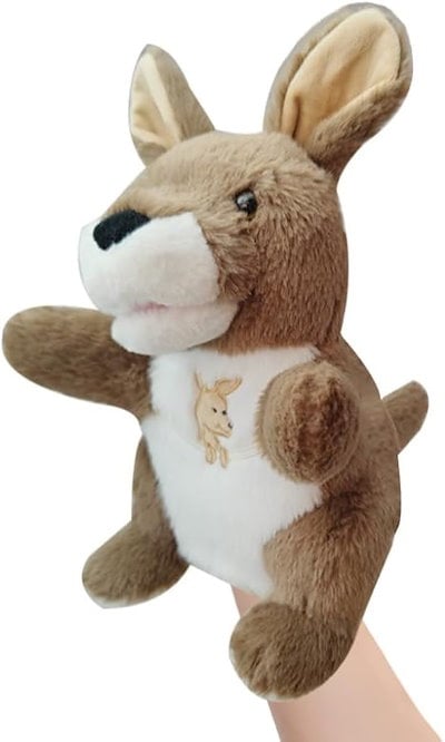 他サイト： パペット人形 ハンドパペット 指人形 腹話術 口が動く(カンガルー)の商品画像