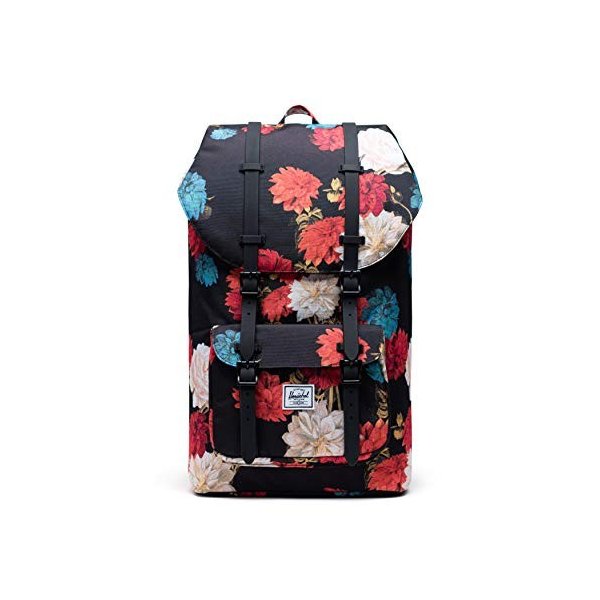 Herschel Little America Laptop Backpack， Vintage Floral Black， Mid-Volume 17.0L 並行輸入品