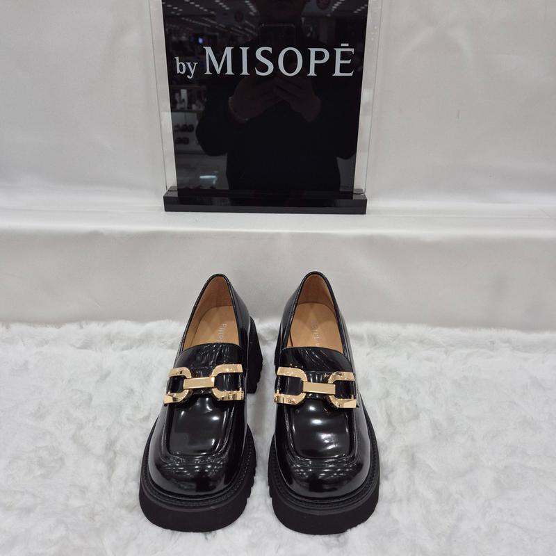 By 女性 デイリー チャンキーソール ローファー 112HT419DH011 BLACK 3 JJ