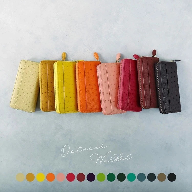 オーストリッチレザー長財布 ネコポス対応