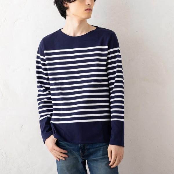 Tシャツ カットソー ホワイト ブルー メンズ ST.JAMES 2691