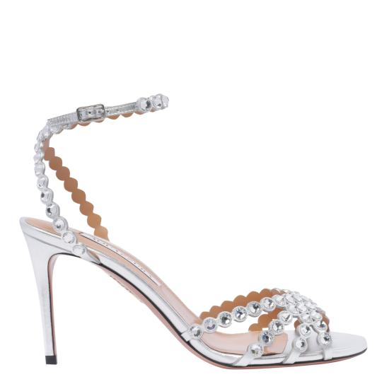 AQUAZZURA Women Sandals TQLMIDS0 NPLCCC Silver