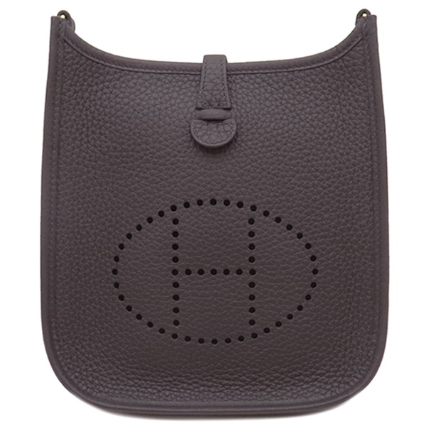 エルメス HERMES ショルダーバッグ エヴリンTPM トリヨンクレマンス プルノワール ゴールド金具 新品 未使用 黒 紫 W刻印（2024年製） 【箱】【中古】