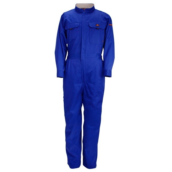 6609 T/C長袖股ハギつなぎ服 ブルー M 4,930円