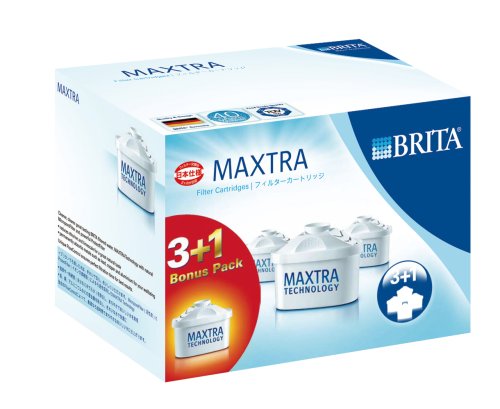 【限定増量パック】 BRITA (ブリタ) ポット型浄水器 MAXTRA(マクストラ) 交換用カートリッジ 3+1個パック
