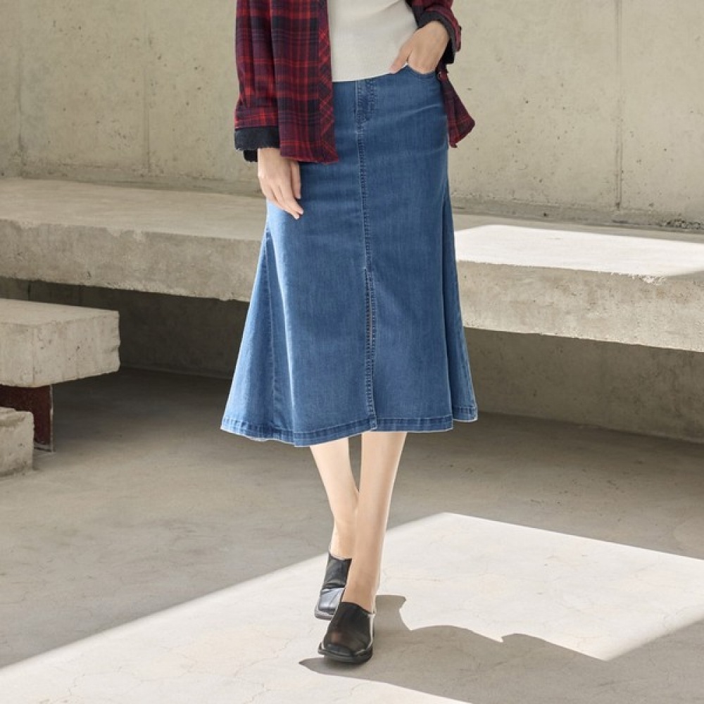 (リアーナニューヨーク) デニムスリット Aラインスカート RSGDSK700