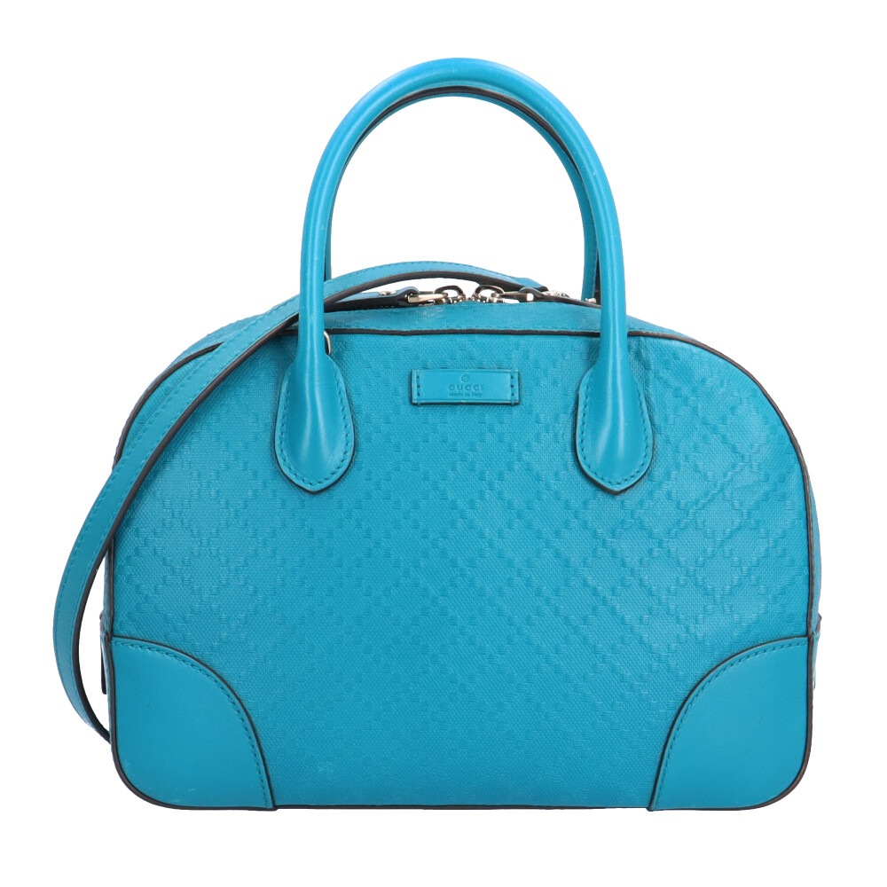 グッチ ブライトディアマンテ ショルダーバッグ レザー 354224 520981 ブルー GUCCI 中古