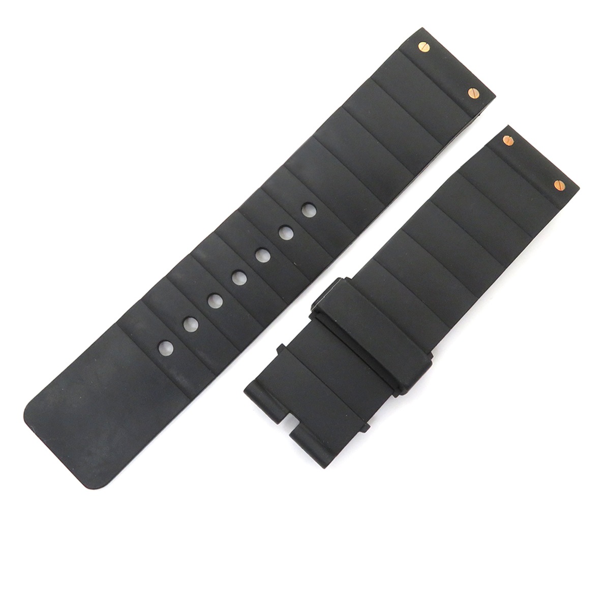 サントス100 用 ラバーバンド メンズ 純正 ラバー ベルト ストラップ 23ｍｍ 黒