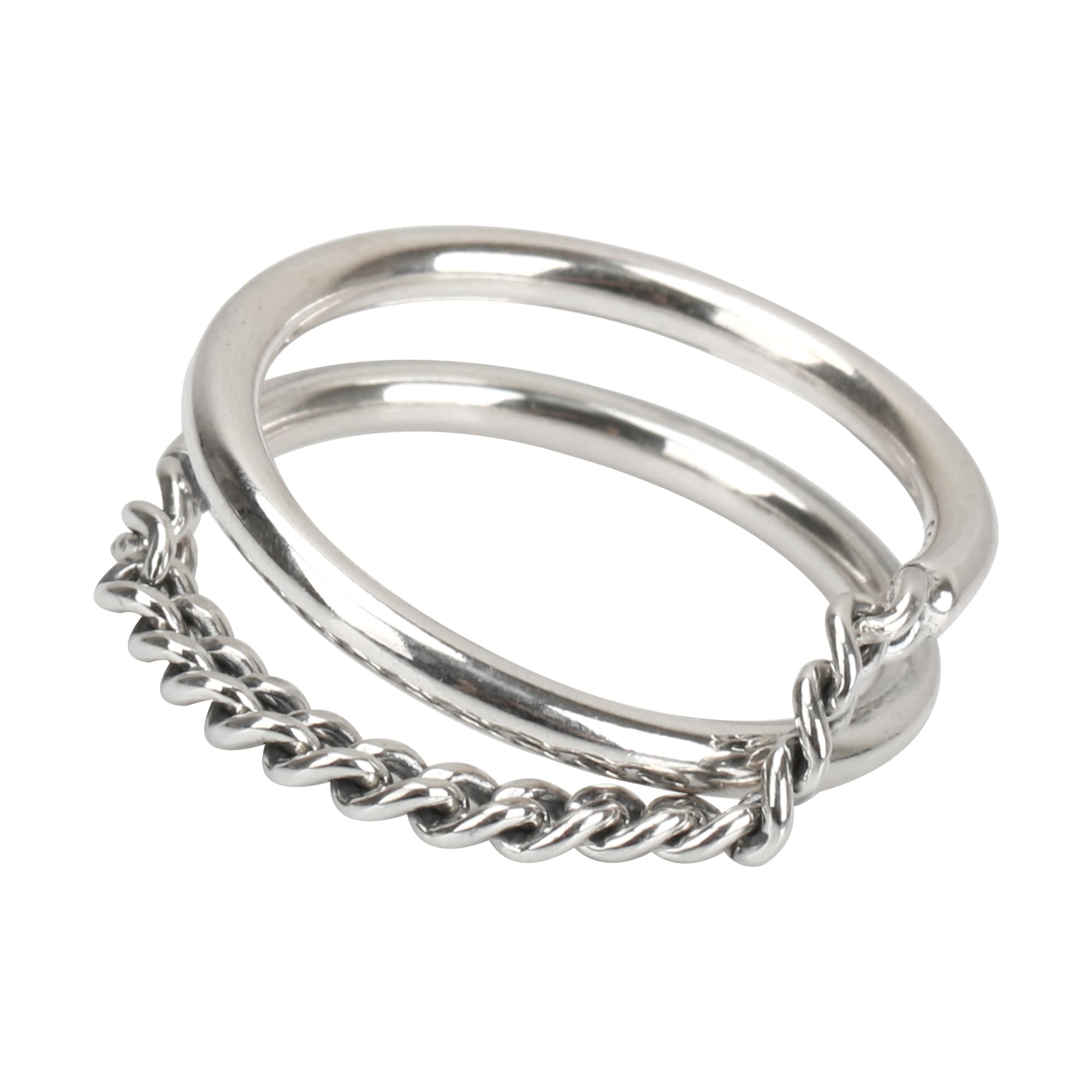 925 喜平 チェーンリング 鎖 二連 [cr341]