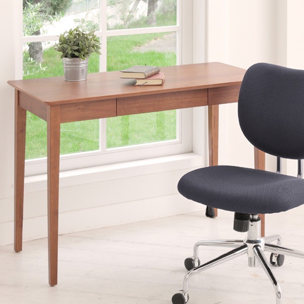 デスク 木製 コンソールデスク 幅110cm ディオーネ スリム 机 パソコンデスク コンソール 引出し付 収納 ウォルナット 天然木 パソコン PC 作業 リビング リビング学習 北欧 20,150円