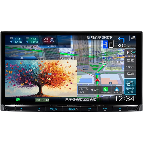 ケンウッド 地上デジタルTVチューナー/Bluetooth内蔵 DVD/USB/SD AVナビゲーション 7V型モデル (180mmワイド) MDVM712