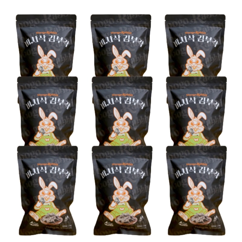 バササク のりチップス 50g×9袋（韓国のりスナック／ヘルシーおつまみ）