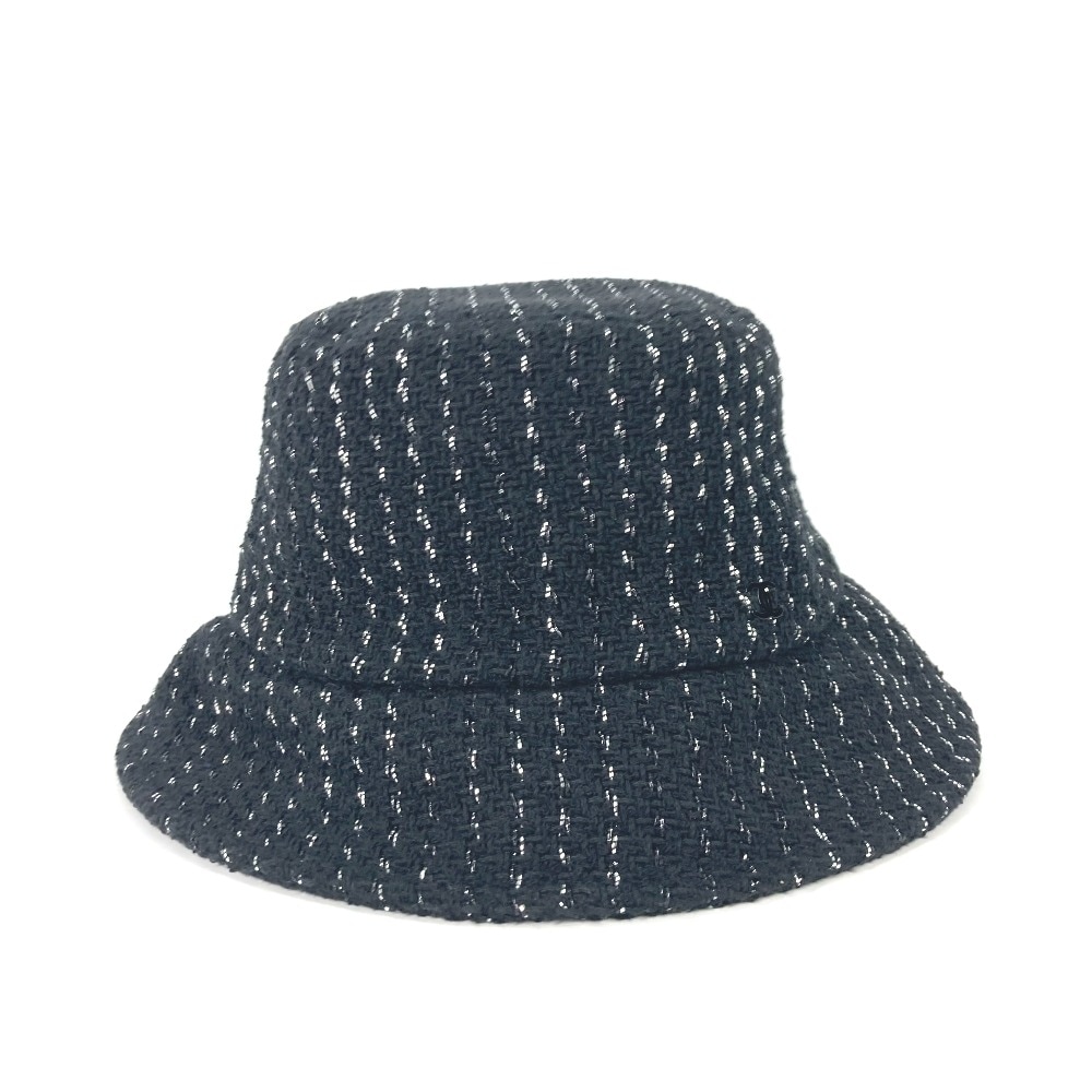 ハット ラメ CC ココマーク 23P ハット帽 帽子 バケットハット ボブハット コットン ブラック