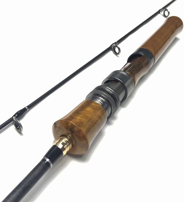 樟 クスノ木グリップ 5.6フィート スピニングロッド 2ピース Lトラウトロッド レトロ 渓流ロッド 岩魚 山女 ニジマス(5.6ftスピニングロッド 2ピース(L), 5.6f) 7,963円