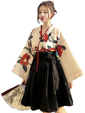 新作大正ロマン 袴 和服 着物 和装 ロング 花柄 ロリィタ服 大きいサイズ ゆったり かわいい 黒 ブラック 赤 花柄 無地 ゴスロリ コスプレ 大人用 衣装 浴衣 巫女 昭和 レ