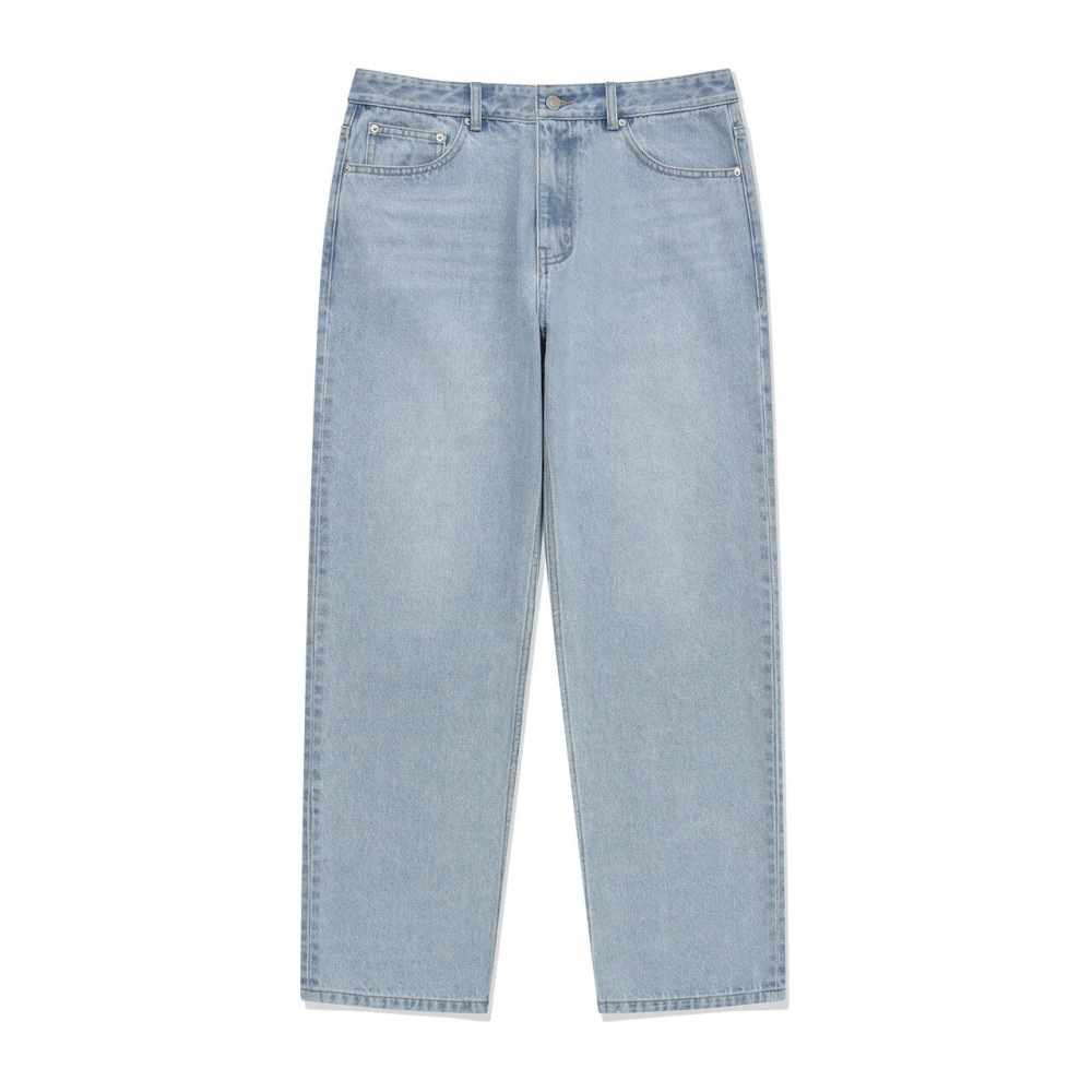 COVERNAT ウォッシュデニムレギュラーパンツライトブルー