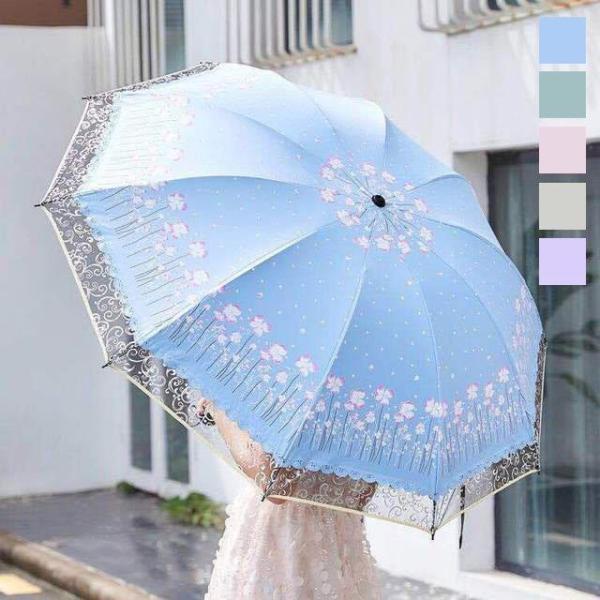 サンバリア 折り傘 レディース 花柄 日傘 雨傘 晴雨兼用傘 レース 折り傘(3つ折 傘袋付き 可愛い 女性 UVカット 紫外線対策 完全遮光 遮熱 32,320円