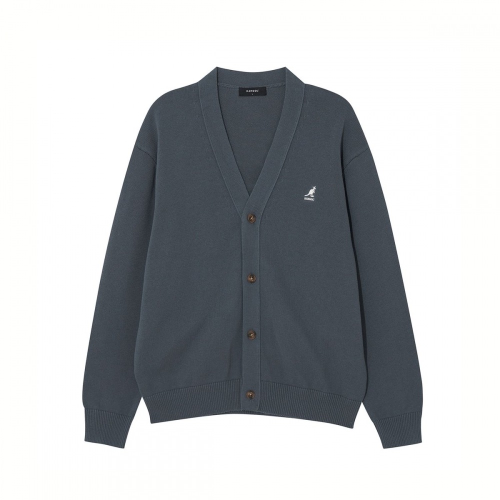 ブランド ローカット Vネック カーディガン チャコール 1895