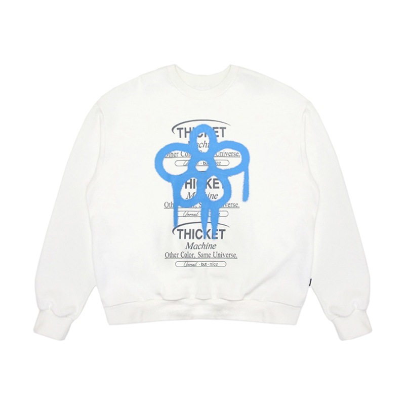 [INI 松田迅 着用] THICKET MACHINE FLOWER SWEATSHIRT 韓国 アイドル レディース メンズ 春 大きいサイズ