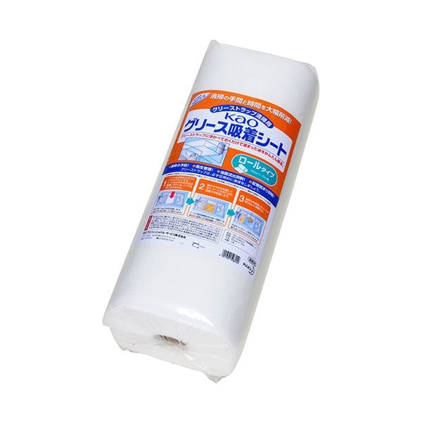 （まとめ）Kaoグリース吸着シート ロールタイプ 1本[x3セット]
