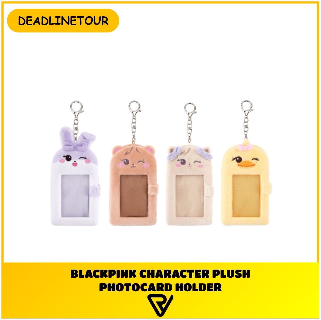 [公式品] [DEADLINETOUR] BLACKPINK CHARACTER PLUSH PHOTOCARD HOLDER 公式グッズ OFFICIAL MD メンバー選択
