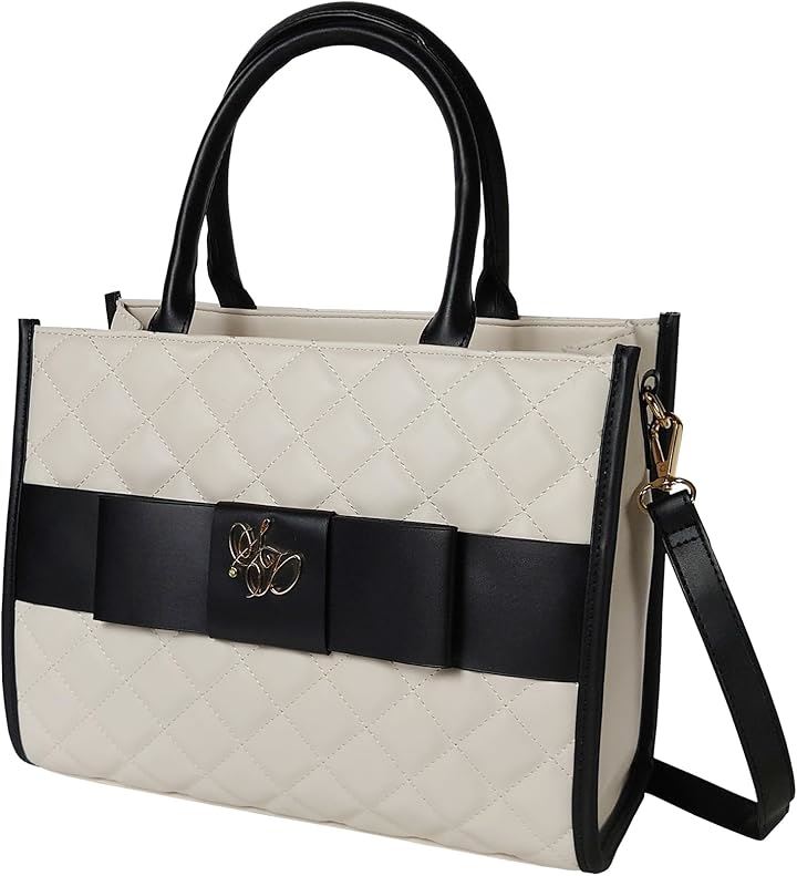 トートバッグ ファスナー付き レディース ショルダー 肩掛け お洒落 可愛い 合皮 自立 大きめ R78(アイボリー)